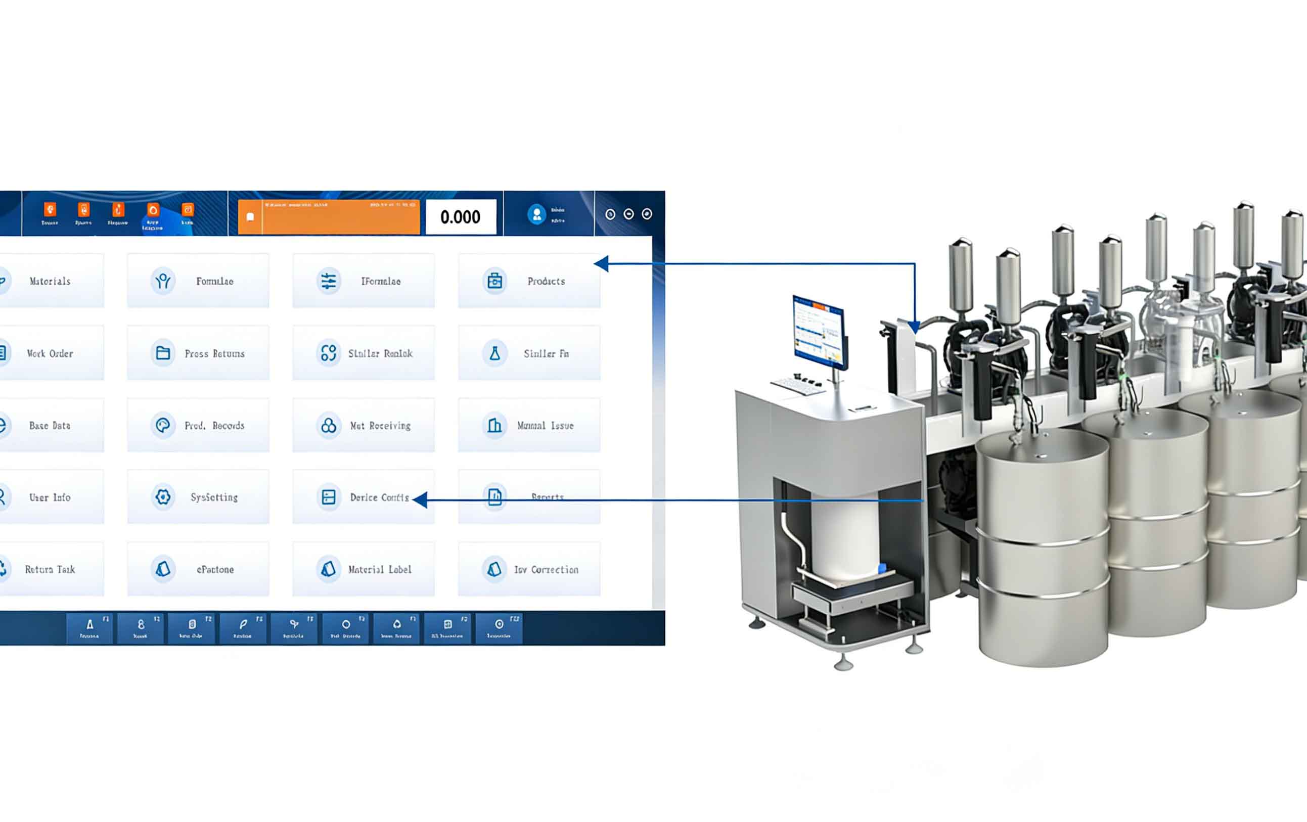 Colorant dispenser that can be linked with software